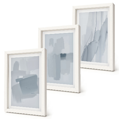 Set van ingelijste schilderijen Abstracte composities in aquarelstijl