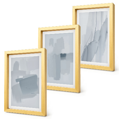 Set van ingelijste schilderijen Abstracte composities in aquarelstijl