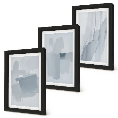 Set van ingelijste schilderijen Abstracte composities in aquarelstijl