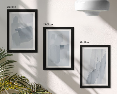 Set van ingelijste schilderijen Abstracte composities in aquarelstijl