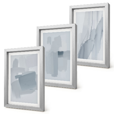 Set van ingelijste schilderijen Abstracte composities in aquarelstijl