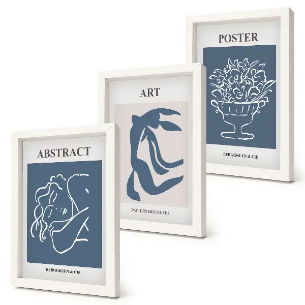 Gallery wall met abstracte patronen van Matisse met figuren en bloemen