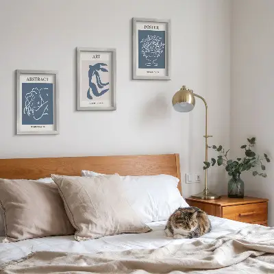 Gallery wall met abstracte patronen van Matisse met figuren en bloemen