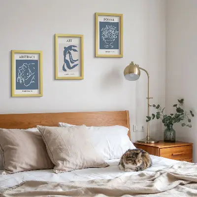 Gallery wall met abstracte patronen van Matisse met figuren en bloemen