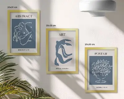 Gallery wall met abstracte patronen van Matisse met figuren en bloemen