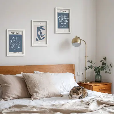 Gallery wall met abstracte patronen van Matisse met figuren en bloemen