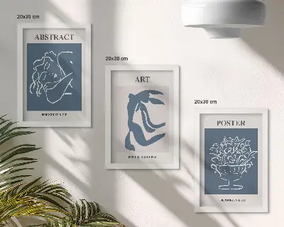 Gallery wall met abstracte patronen van Matisse met figuren en bloemen