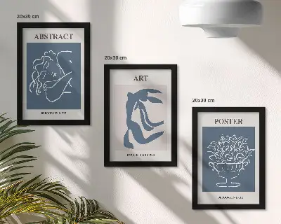 Gallery wall met abstracte patronen van Matisse met figuren en bloemen