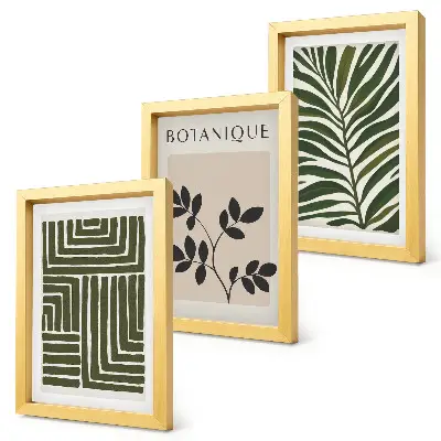 Gallery wall botanische composities in boho minimalisme-stijl