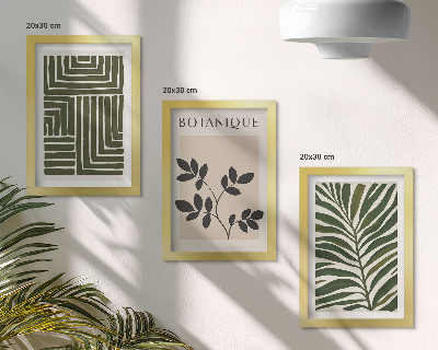 Gallery wall Botanische composities in de stijl van boho minimalisme.