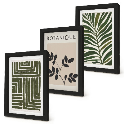 Gallery wall Botanische composities in de stijl van boho minimalisme.