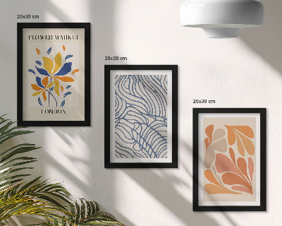 Gallery wall Moderne bloemen met abstracte patronen.