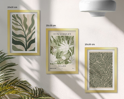 Gallery wall Plantenpatronen, botanische decoraties, boho-stijl