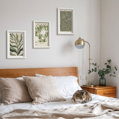 Gallery wall Plantenpatronen, botanische decoraties, boho-stijl