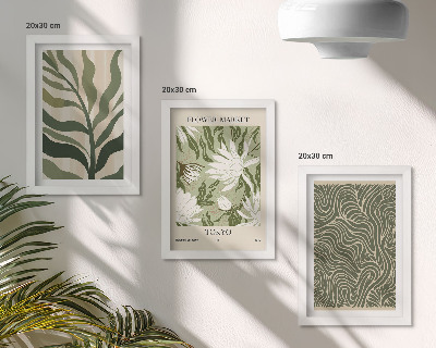 Gallery wall Plantenpatronen, botanische decoraties, boho-stijl