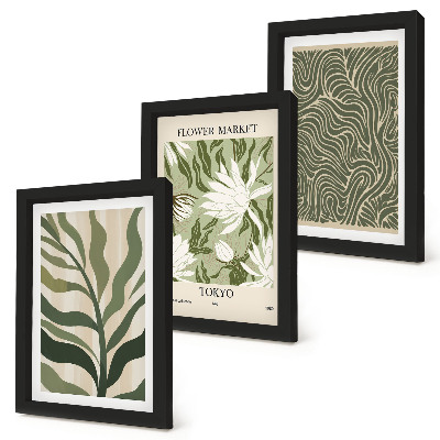 Gallery wall Plantenpatronen, botanische decoraties, boho-stijl