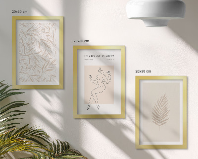 Set van ingelijste schilderijen Minimalistische botanische ontwerpmotieven