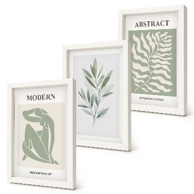 Set van ingelijste schilderijen Matisse ontwerpt aquarel boho planten