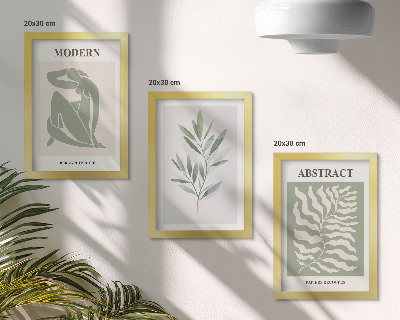 Set van ingelijste schilderijen Matisse ontwerpt aquarel boho planten
