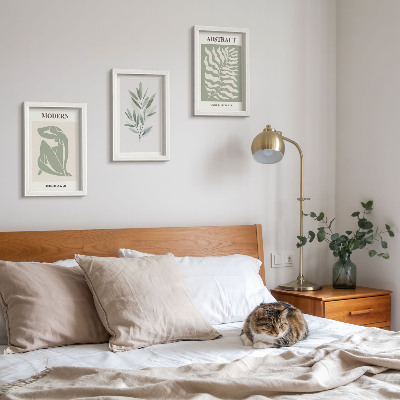 Set van ingelijste schilderijen Matisse ontwerpt aquarel boho planten