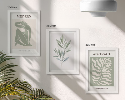 Set van ingelijste schilderijen Matisse ontwerpt aquarel boho planten