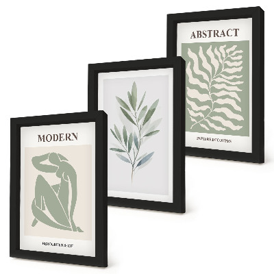 Set van ingelijste schilderijen Matisse ontwerpt aquarel boho planten