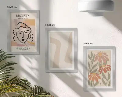 Gallery wall Vrouw in een moderne stijl met abstracte patronen.