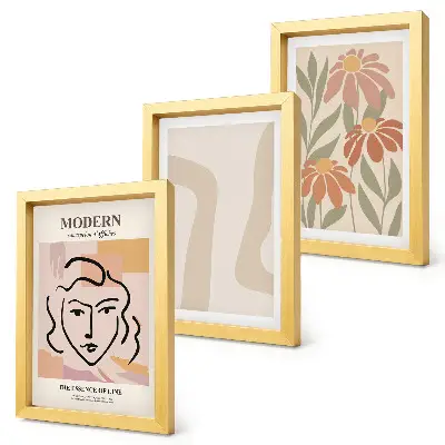 Gallery wall Vrouw in een moderne stijl met abstracte patronen.