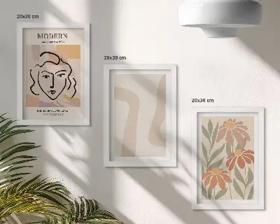 Gallery wall Vrouw in een moderne stijl met abstracte patronen.