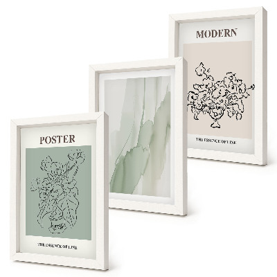 Gallery wall Bloemen in een vaas in een moderne en minimalistische stijl.