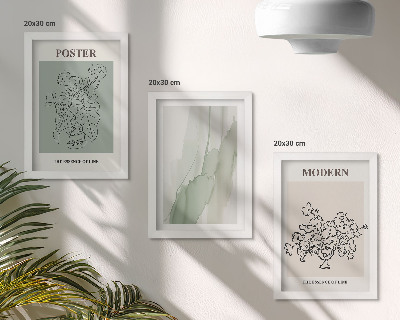 Gallery wall Bloemen in een vaas in een moderne en minimalistische stijl.