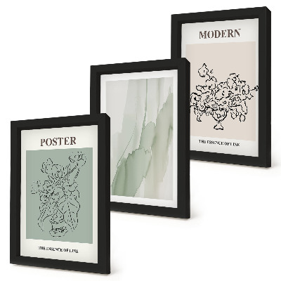 Gallery wall Bloemen in een vaas in een moderne en minimalistische stijl.