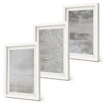 Set van ingelijste schilderijen Moderne textuurstructuren in een minimalistische stijl.