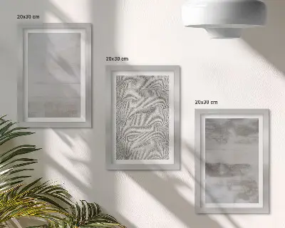 Set ingelijste schilderijen met moderne textuur in minimalistische stijl