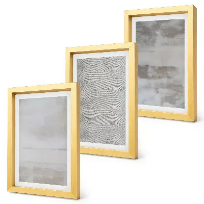 Set ingelijste schilderijen met moderne textuur in minimalistische stijl