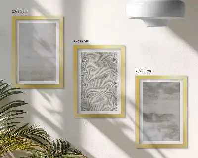 Set ingelijste schilderijen met moderne textuur in minimalistische stijl