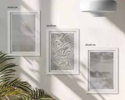 Set ingelijste schilderijen met moderne textuur in minimalistische stijl
