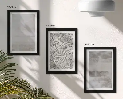 Set ingelijste schilderijen met moderne textuur in minimalistische stijl