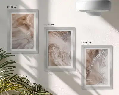 Gallery wall Abstracte marmerpatronen met steenstructuur