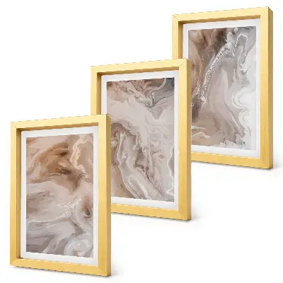 Gallery wall Abstracte marmerpatronen met steenstructuur