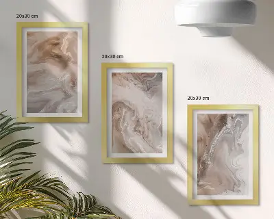 Gallery wall Abstracte marmerpatronen met steenstructuur