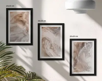 Gallery wall Abstracte marmerpatronen met steenstructuur