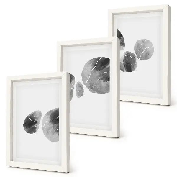 Abstract minimalistisch schilderij met verfvlekken gallery wall