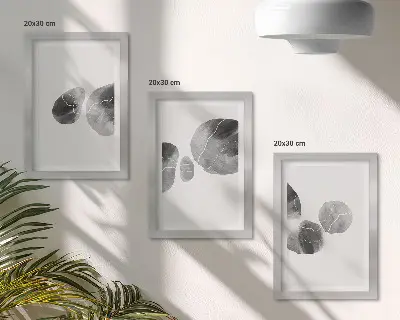 Abstract minimalistisch schilderij met verfvlekken gallery wall