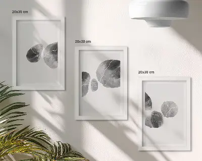 Abstract minimalistisch schilderij met verfvlekken gallery wall