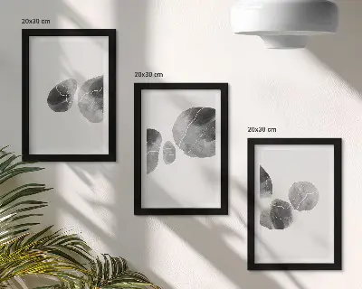 Abstract minimalistisch schilderij met verfvlekken gallery wall