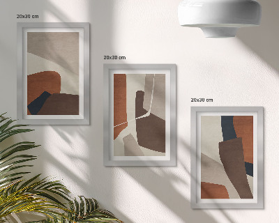 Gallery wall Abstractie van structurele vormen in een moderne stijl