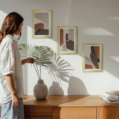 Gallery wall Abstractie van structurele vormen in een moderne stijl