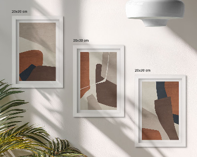 Gallery wall Abstractie van structurele vormen in een moderne stijl