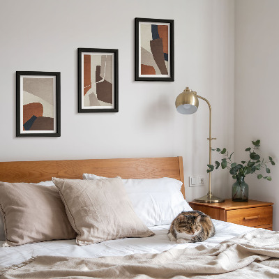 Gallery wall Abstractie van structurele vormen in een moderne stijl